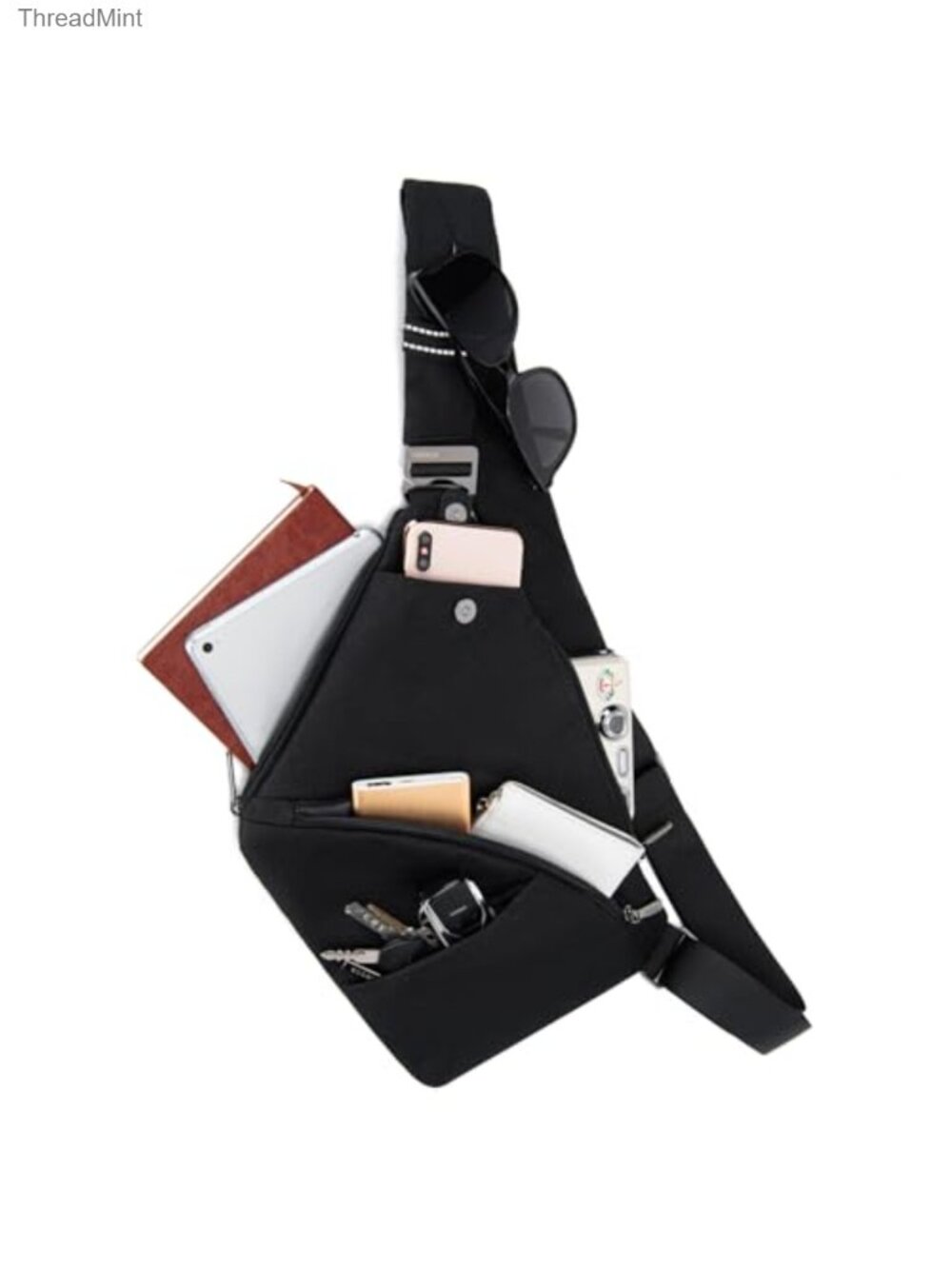 OSOCE Sling Bag Men RFID Blocking Quick-Release Buckle Anti-Theft Crossbody